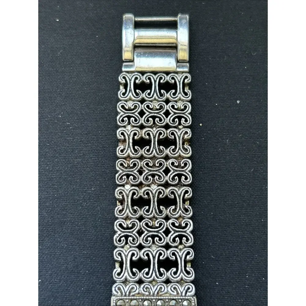 Gruen Silver Tone Marcasite Women’s Quartz Watch